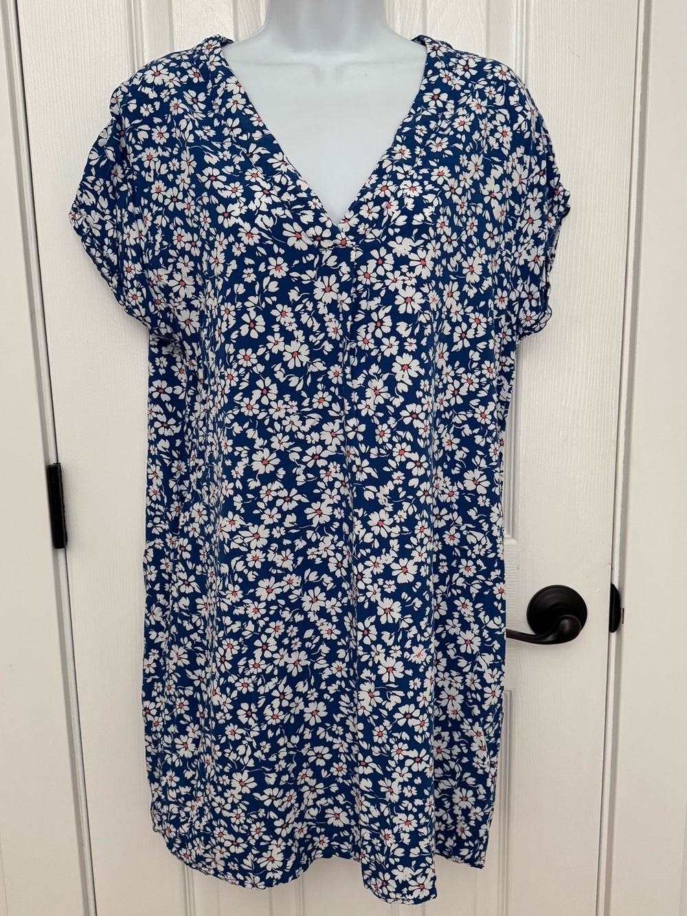 GAP Navy Blue Mini Dress with White Floral Print